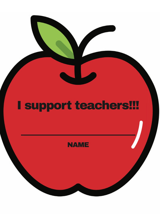 I Support Teachers Apple